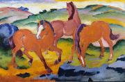 Franz Marc Grazing Horses iv (mk34) oil painting on canvas